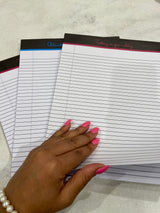 Desktop Legal Pad with Lined Paper: Maryln Denise: "Today is your day"