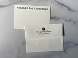 Note Cards: Vintage Text Message Bundle