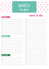 Weekly Planner: "Polka Dot Agenda"