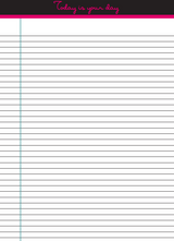 Desktop Legal Pad with Lined Paper: Maryln Denise: "Today is your day"