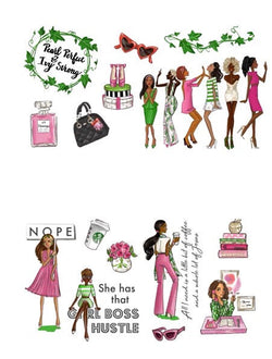 Pink and lovely stickers